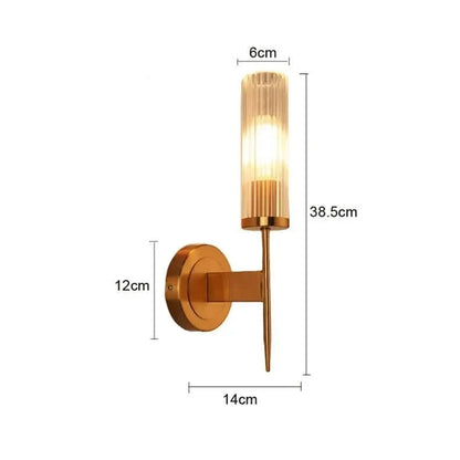 Skorter | Stainless Steel Wall Lamp with Glass Shade