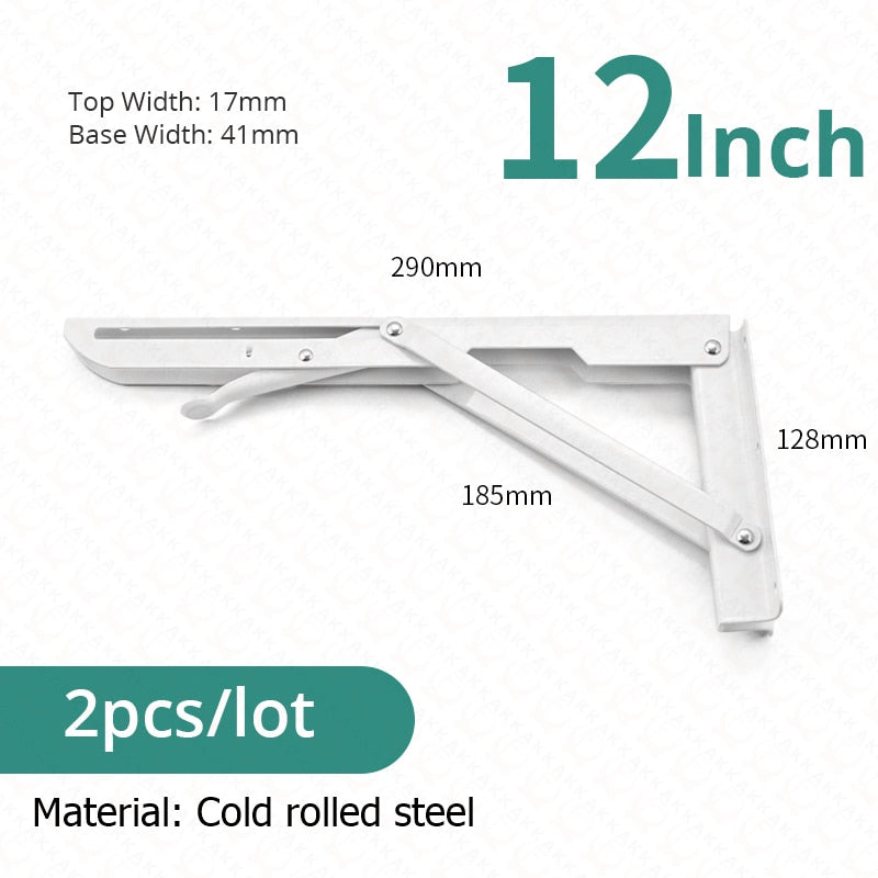 Skorter | 2-piece set collapsible shelf brackets, heavy-duty, made of stainless steel for tables, motorhomes and space-saving