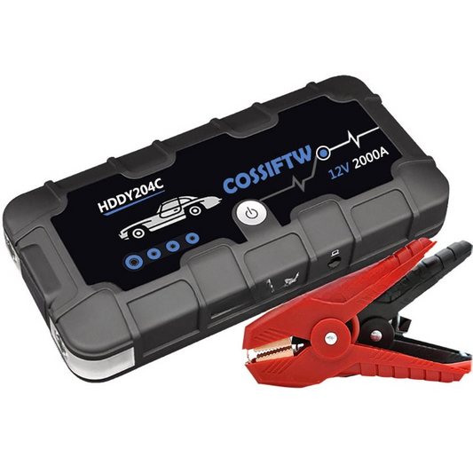 Skorter | 2000A UltraSafe 12V Car Jump Starter – Portable Battery Booster Pack with USB Charger & LED Flashlight – Up to 6.0L Petrol / 3.0L Diesel Engines