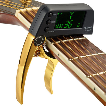 Skorter | Capo & Tuner "TuneGrip" – 2-in-1 Guitar accessory with LCD screen
