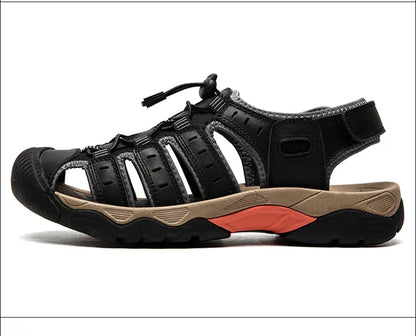 Skorter | Summer Men's Outdoor Sandals Beach Shoes Genuine Leather Trekking Hiking