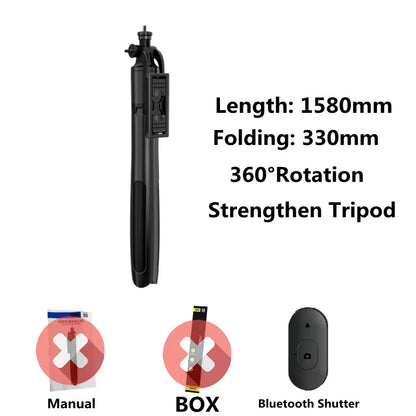 Skorter | Foldable Wireless Selfie Stick Tripod Monopod with Fill Light