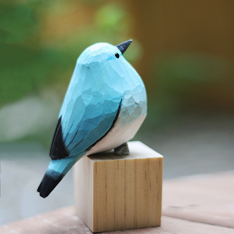 Skorter | GloRadiance Wooden Bird Figurines – Handmade Interior Decoration