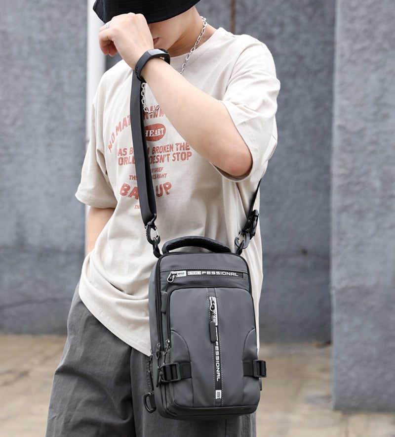 Skorter | Waterproof Oxford Crossbody Bag, Anti-Theft Sling Bag, USB Charging & Multi-Pocket Design