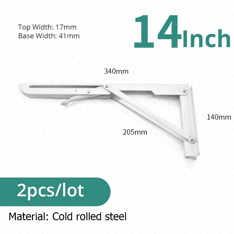 Skorter | 2-piece set collapsible shelf brackets, heavy-duty, made of stainless steel for tables, motorhomes and space-saving