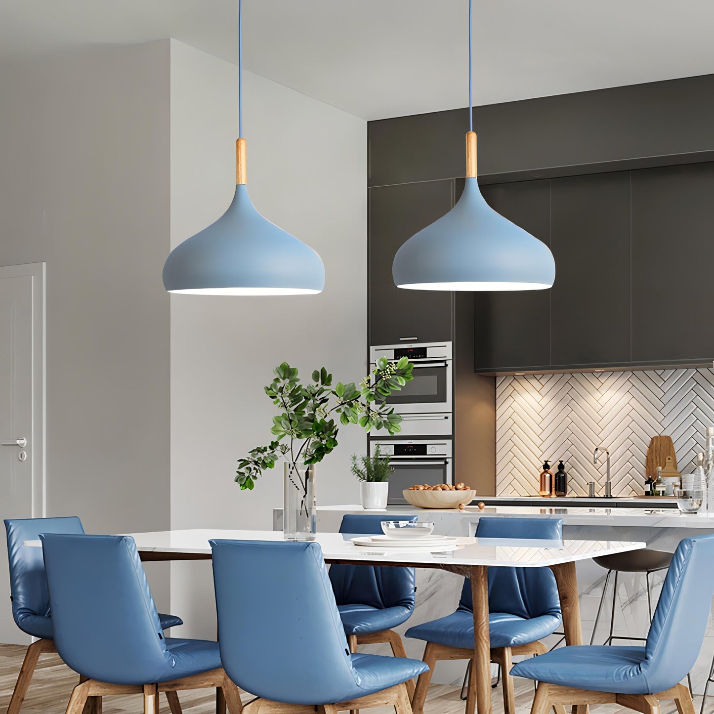Skorter | Talon - Modern Drop-Shaped Wooden Pendant Light Scandinavian Ceiling Light
