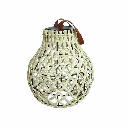 Skorter | Solar LED Rattan Lantern – Large Outdoor Lighting in Oval Design for Garden and Terrace