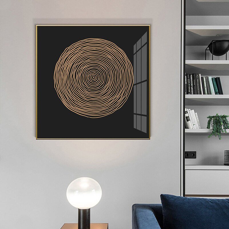 Skorter | Abstract Nordic Golden Canvas