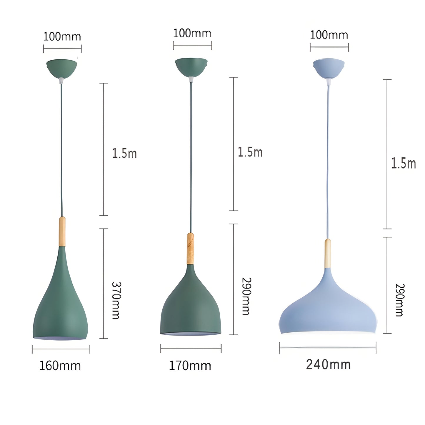 Skorter | Talon - Modern Drop-Shaped Wooden Pendant Light Scandinavian Ceiling Light