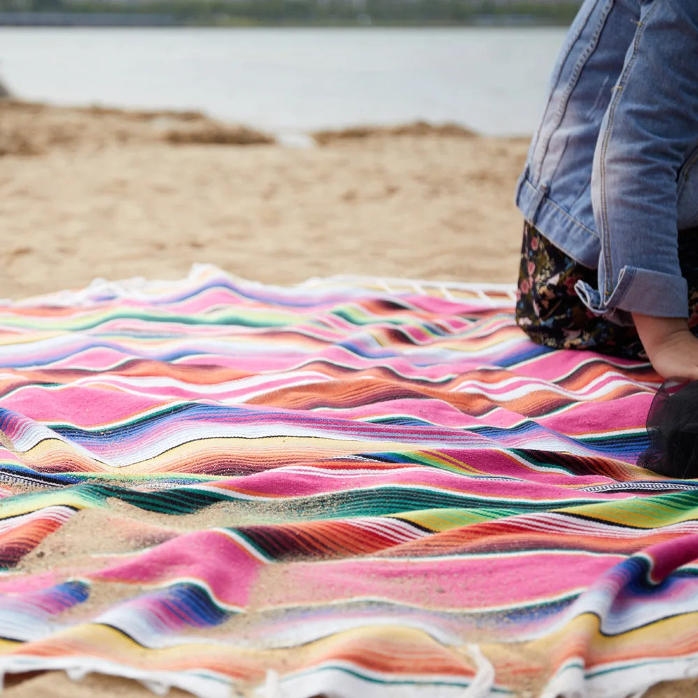 Skorter | Boho Vibrant Mexican Serape Blanket
