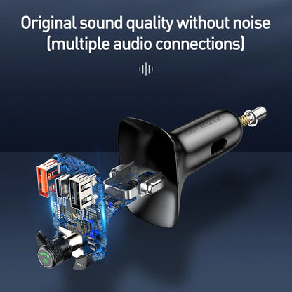 Skorter | Bluetooth 5.0 FM Transmitter Car Kit with 5A Quick Charger and MP3 Player