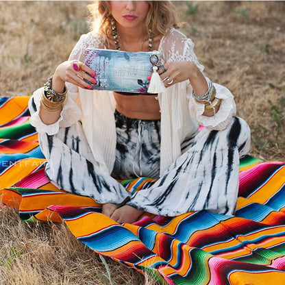 Skorter | Boho Vibrant Mexican Serape Blanket