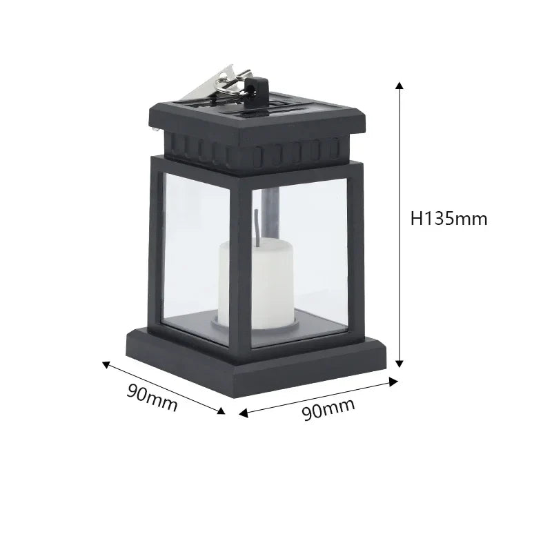Skorter | Solar Lantern with LED Candle – Hanging Lamp for Garden & Terrace, Decorative Light for Outdoor