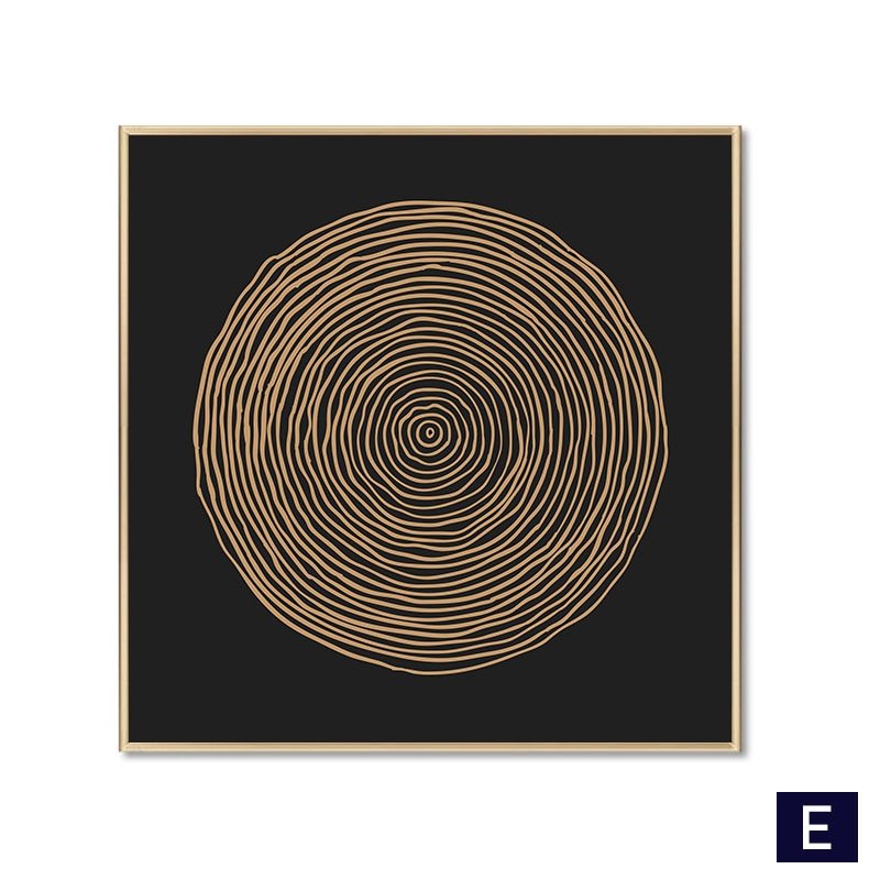 Skorter | Abstract Nordic Golden Canvas