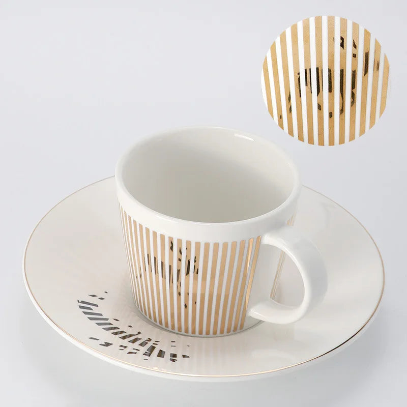 Skorter | Creative dynamic SLR cup Leopard anamorphic zebra cup Luycho coffee tea cup set with coaster 90ml-225ml