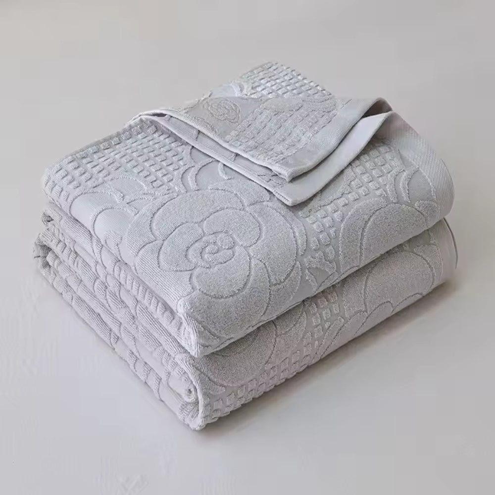 Skorter | Flora Terry Cotton Weave Blanket