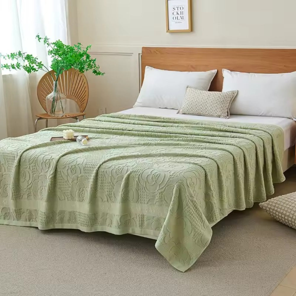 Skorter | Flora Terry Cotton Weave Blanket