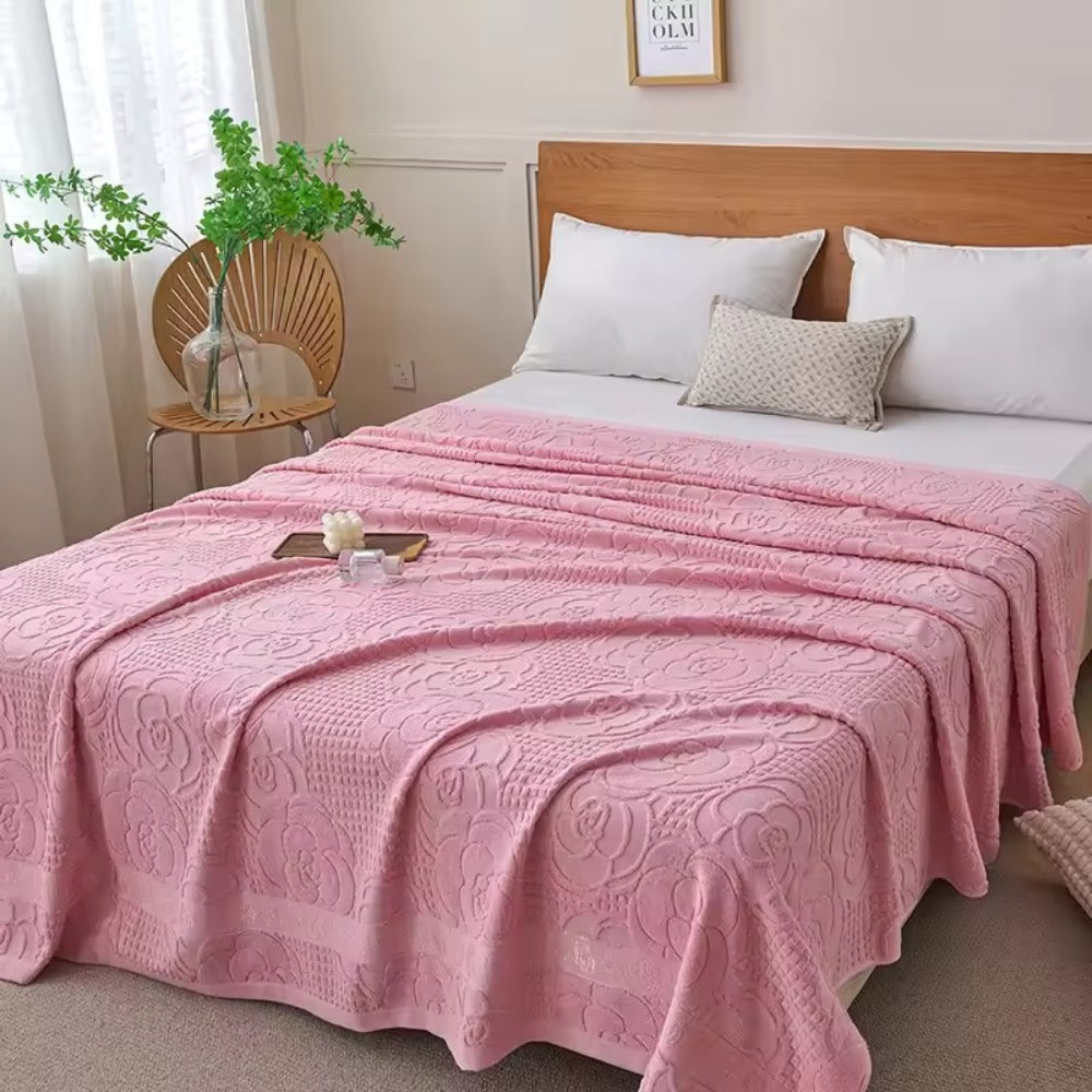 Skorter | Flora Terry Cotton Weave Blanket