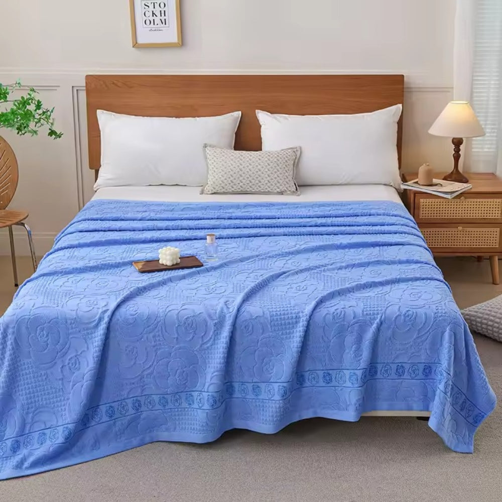 Skorter | Flora Terry Cotton Weave Blanket