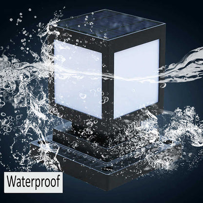 Skorter | Solar LED garden lantern in square design – decorative outdoor lighting for paths and terrace