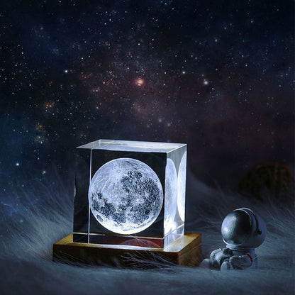 Skorter | 3D Crystal Cube Moon Nightlight