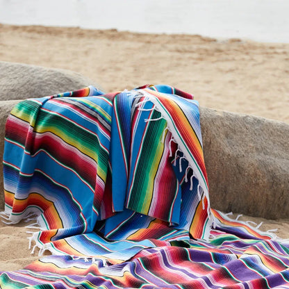 Skorter | Boho Vibrant Mexican Serape Blanket