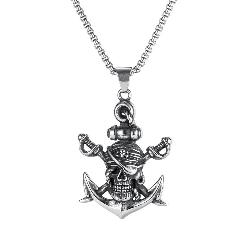 Skorter | Anchor With Double Swords Necklace