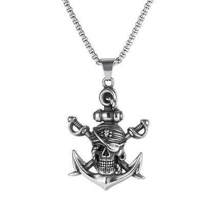 Skorter | Anchor With Double Swords Necklace