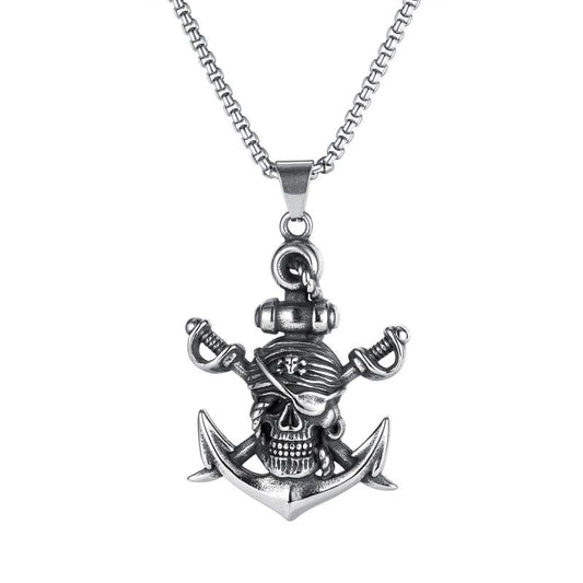 Skorter | Anchor With Double Swords Necklace