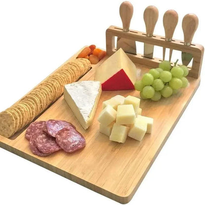 Skorter | CheeseLux – Premium Bamboo Cheese Board Set