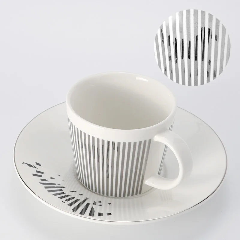 Skorter | Creative dynamic SLR cup Leopard anamorphic zebra cup Luycho coffee tea cup set with coaster 90ml-225ml
