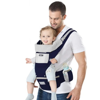 Skorter | All-Position Baby Carrier - Hip Seat Infant Toddler Backpack with Kangaroo Wrap Carrier