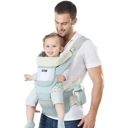 Skorter | All-Position Baby Carrier - Hip Seat Infant Toddler Backpack with Kangaroo Wrap Carrier
