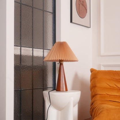 Skorter | AntiqueRadiance – Elegant Wood and Metal Table Lamp