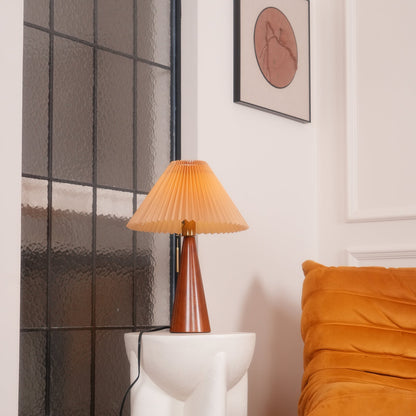 Skorter | AntiqueRadiance – Elegant Wood and Metal Table Lamp