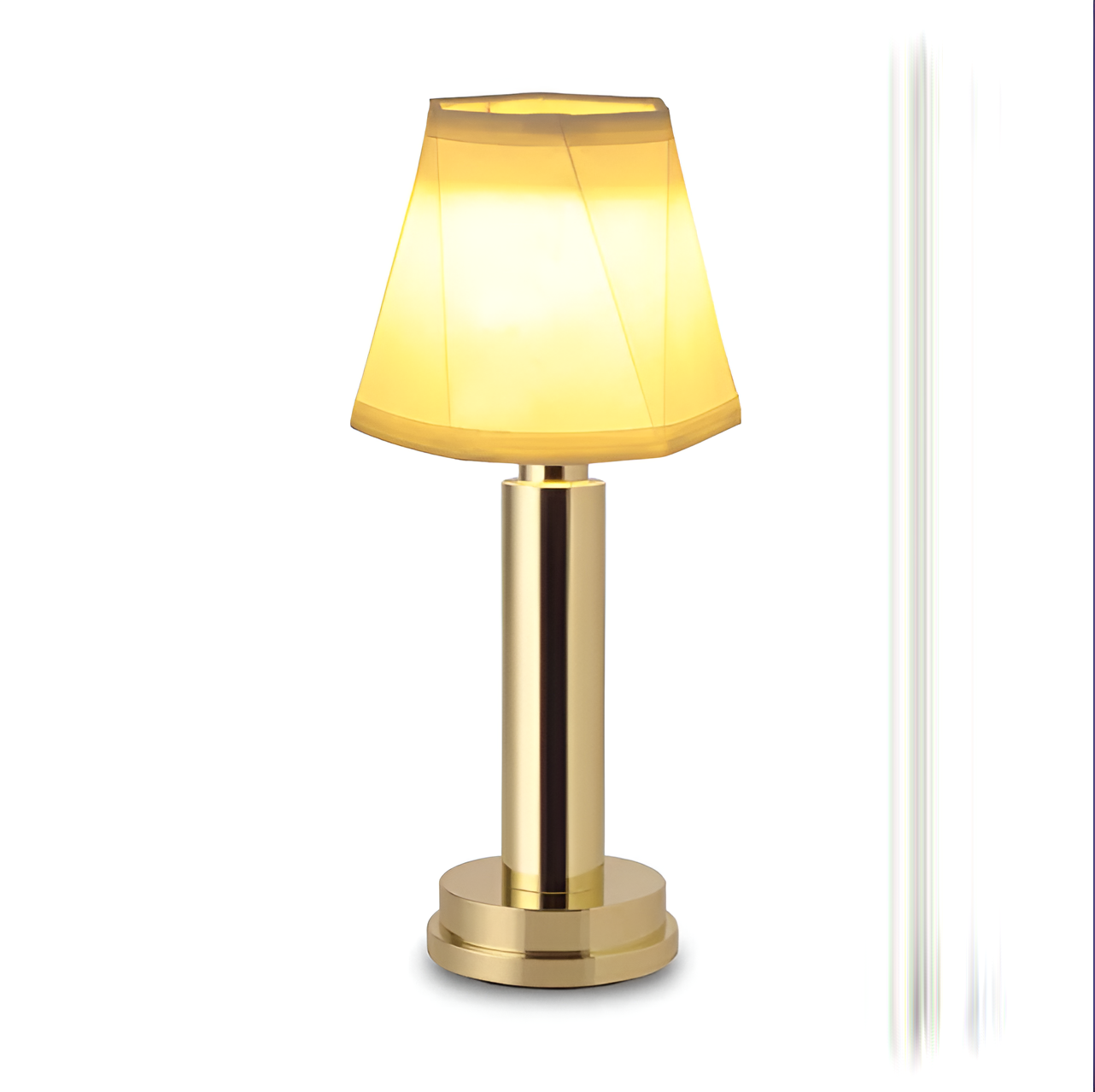 Skorter | Vintage Flare - Aluminium Table Lamp Dimmer Fabric Shade