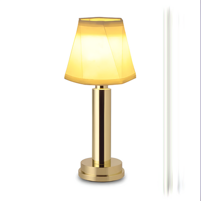 Skorter | Vintage Flare - Aluminium Table Lamp Dimmer Fabric Shade