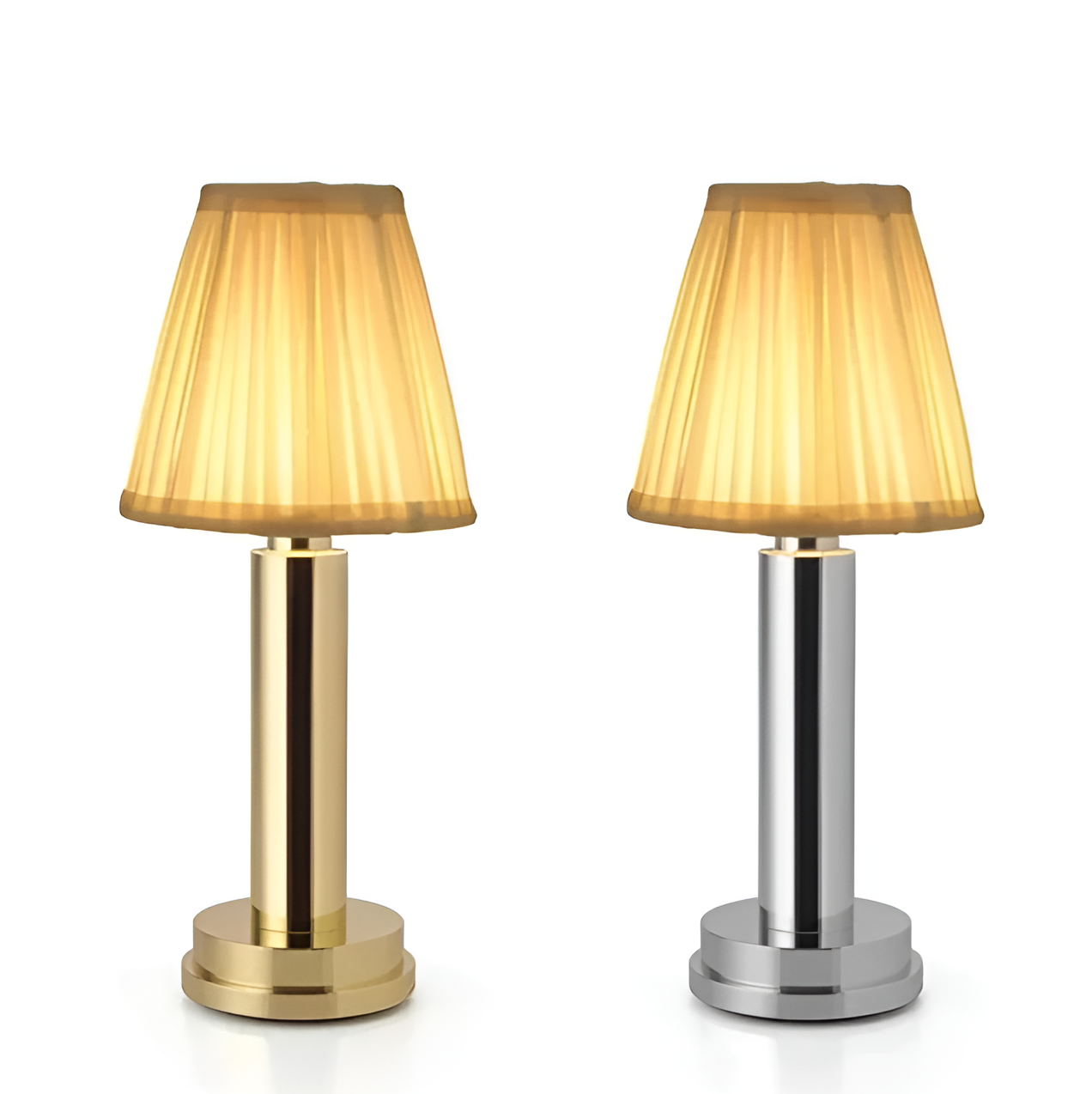 Skorter | Vintage Flare - Aluminium Table Lamp Dimmer Fabric Shade