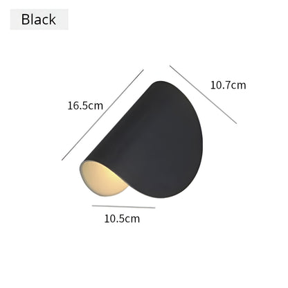 Skorter | Twist Vägglampa - Roterbar Metallvägglampa - Curved Vägglampa