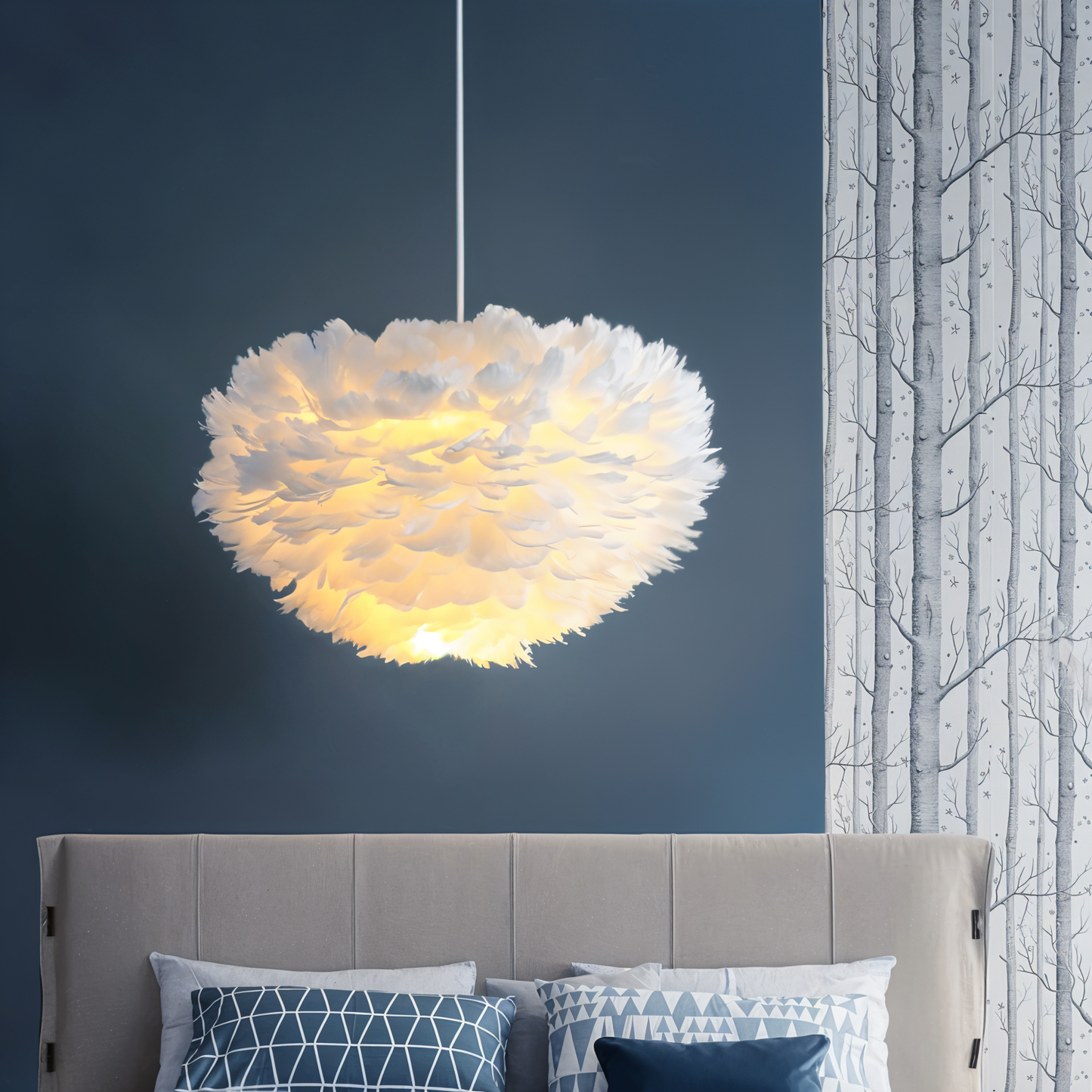 Skorter | Dreamcatcher Feather Chandelier - Handmade, adjustable pendant light