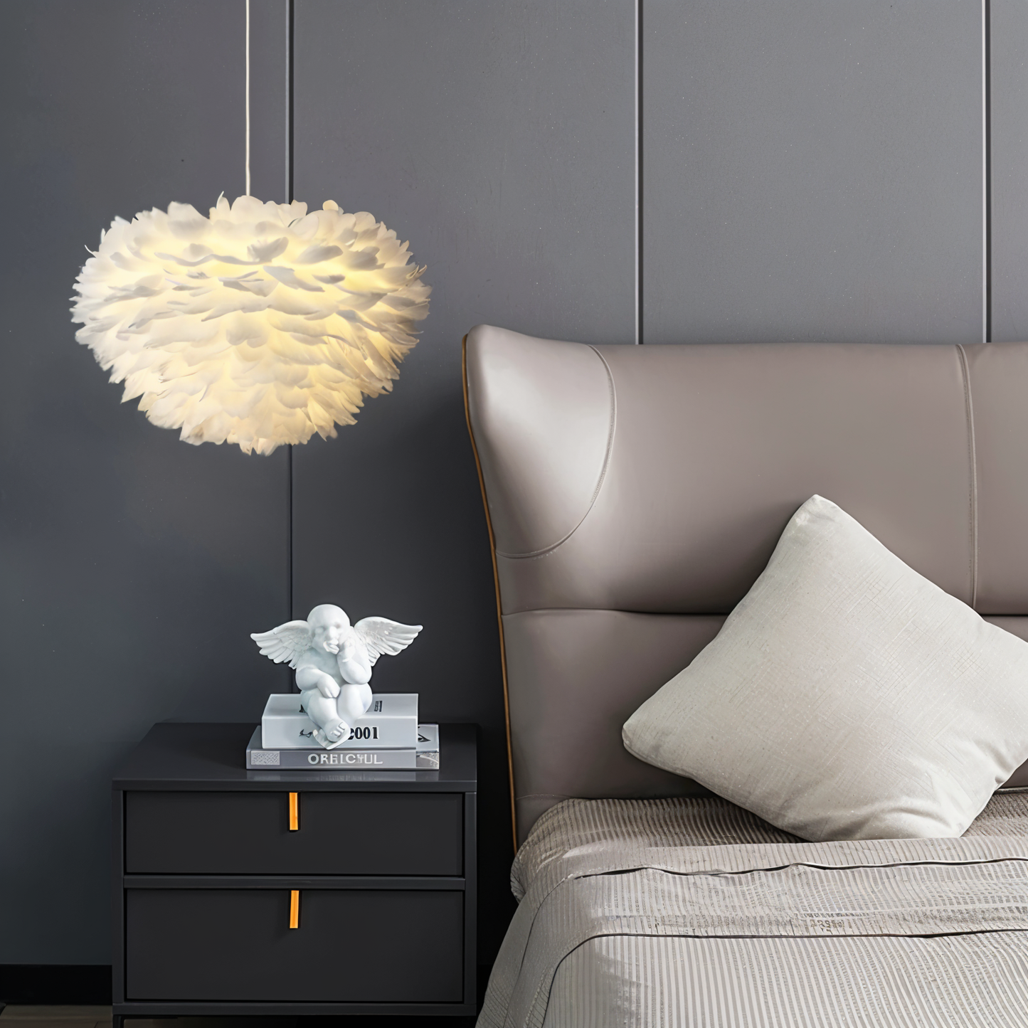 Skorter | Dreamcatcher Feather Chandelier - Handmade, adjustable pendant light