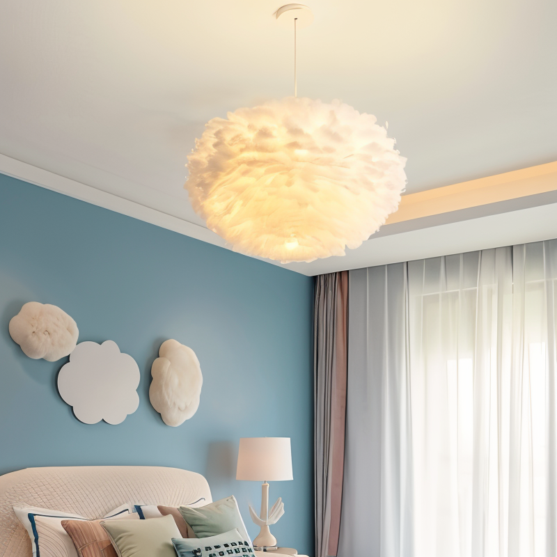 Skorter | Dreamcatcher Feather Chandelier - Handmade, adjustable pendant light