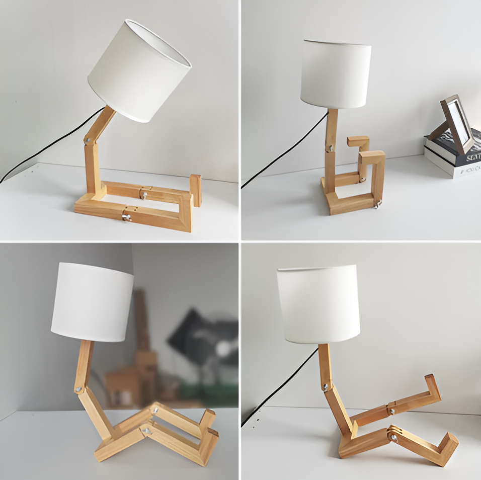 Skorter | WoodMan flexible lamp - Robotizable desk lamp in solid wood
