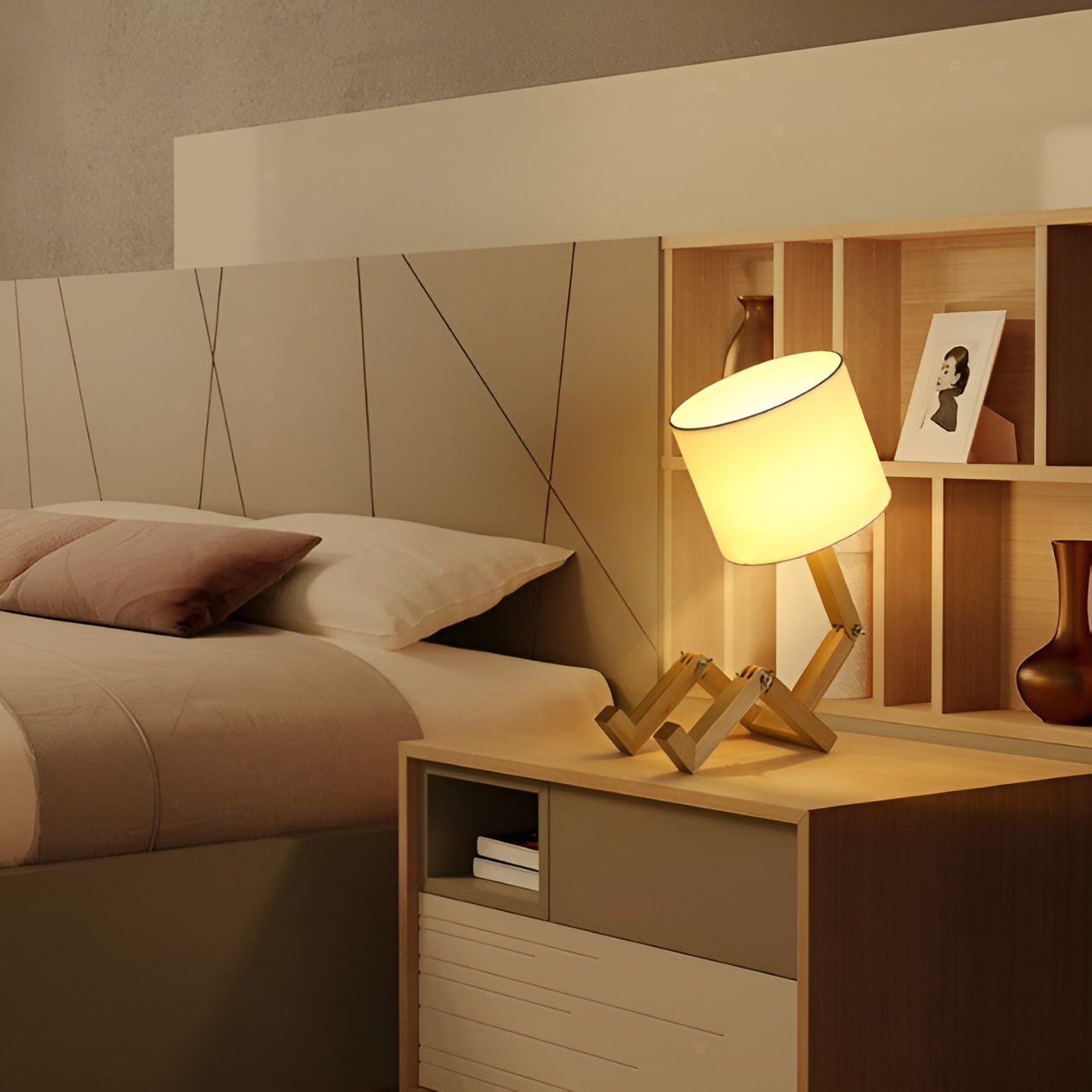 Skorter | WoodMan flexible lamp - Robotizable desk lamp in solid wood