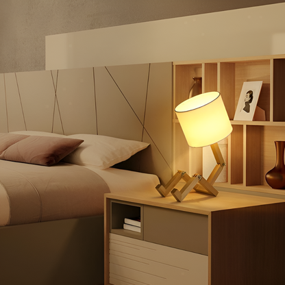 Skorter | WoodMan flexible lamp - Robotizable desk lamp in solid wood