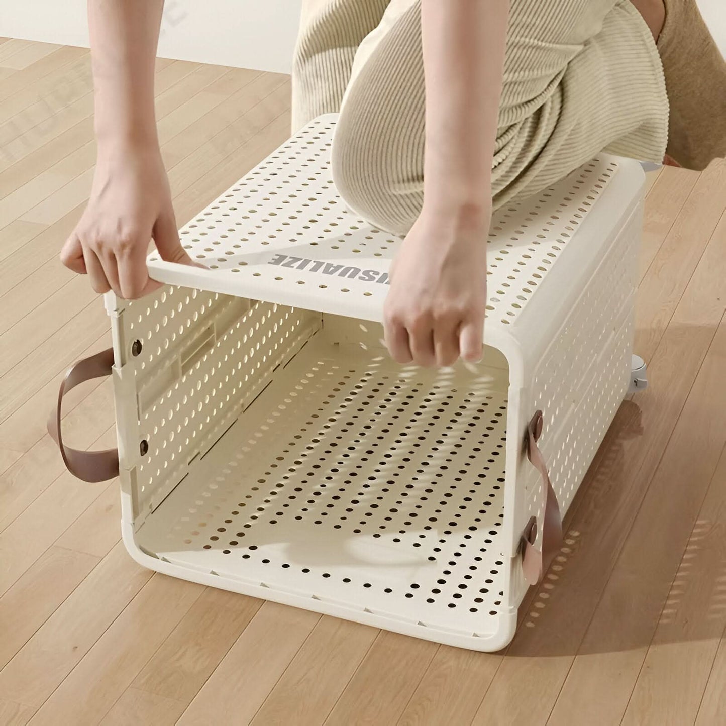 Skorter | FoldaRoll Collapsible Laundry Basket – Wheeled Rolling Hamper