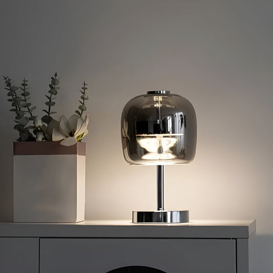 Skorter | Gleam Lamp - Stylish smoke gray glass lamp USB-powered dimmable light