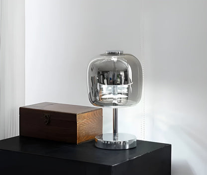 Skorter | Gleam Lamp - Stylish smoke gray glass lamp USB-powered dimmable light