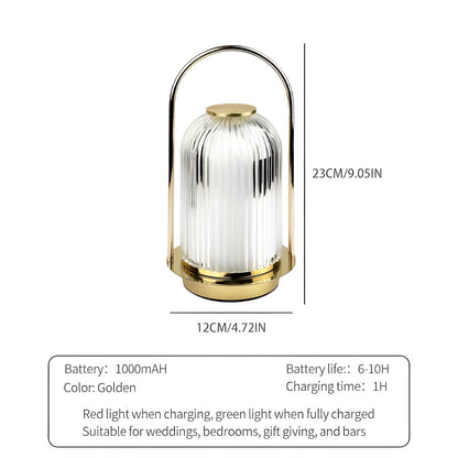 Skorter | IllumiFlex Portable Acrylic Table Lamp - Ideal lamp for camping and home use with touch control