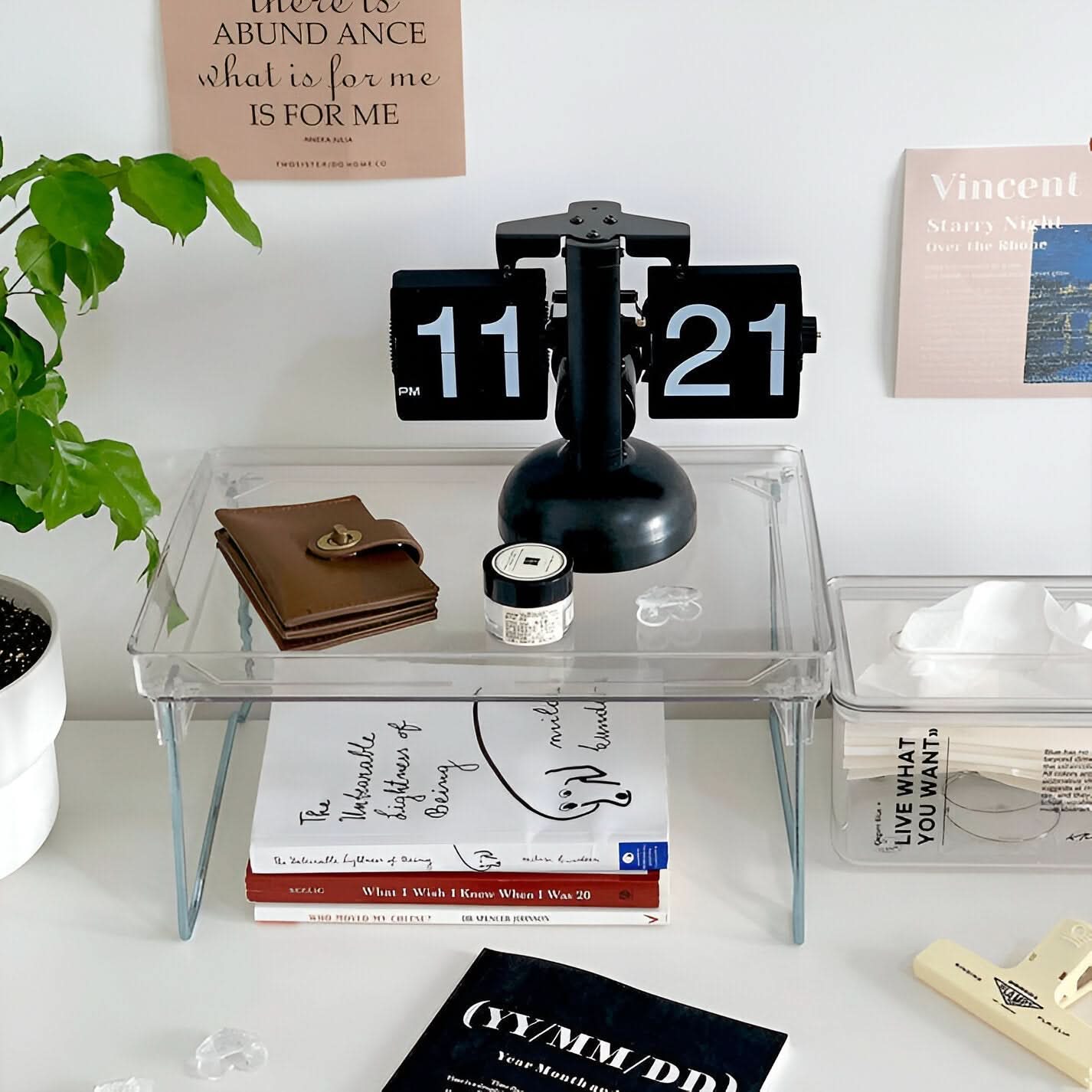 Skorter | Minimalist Flip Clock Automatic Retro Desk Clock